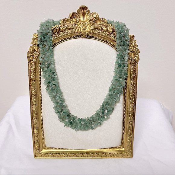Necklace-Avertine nugget, NWOT, shades of green, 18”, 925 clasp, weighted 2.7 oz - Picture 1 of 14